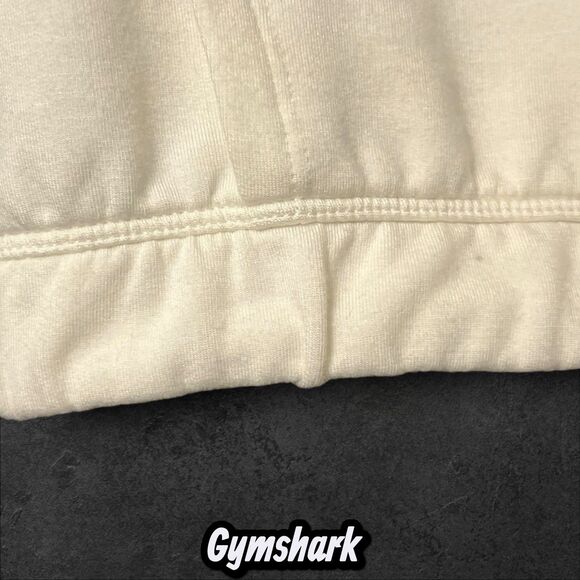 Preowned Gymshark Cropped Half-Zip Sweatshirt – Off White – Small - Picture 5 of 9